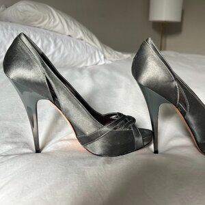 Charles David Satin Peep-Toe Heels (Size 9)